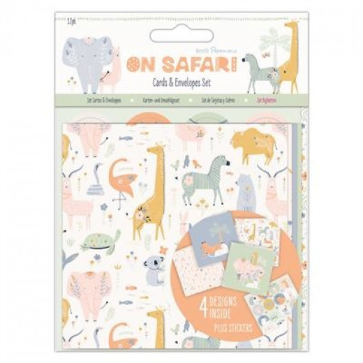 Papermania Cards and Envelope Set - On Safari